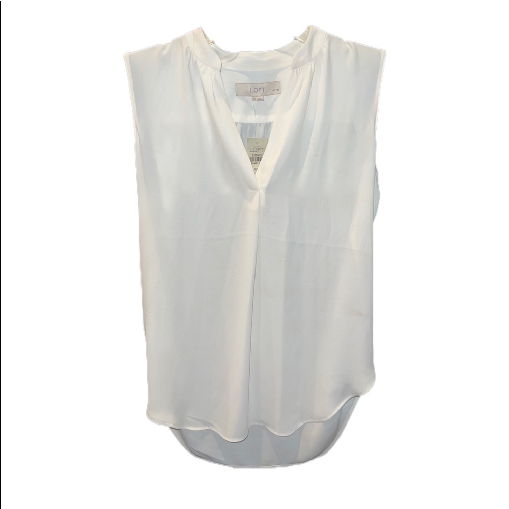 White Sleeveless Blouse - Picture 1 of 2